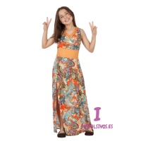 Costume hippie imprimé pour fille