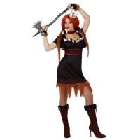 Costume de viking nordique marron pour femme