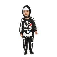 Costume de squelette avec tétine pour bébé