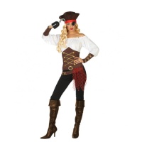 Déguisement de pirate avec pantalon pour femme