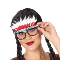 Lunettes avec plumeau indien