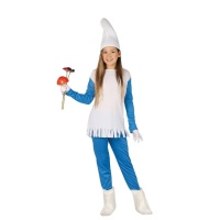 Déguisement de petit lutin bleu pour fille