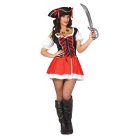 Costume élégant de pirate boucanier pour femme