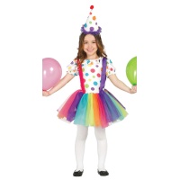 Déguisement de petite clown pour fille