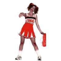 Déguisement de pom-pom girl zombie pour femme