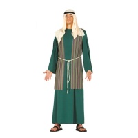 Costume d'hébreu avec foulard vert pour adulte