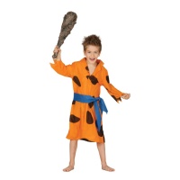 Déguisement d'homme des cavernes orange avec ceinture pour enfant