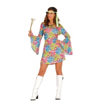 Costume de hippie « flower power » pour femme