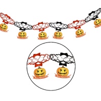 Guirlande en papier avec citrouilles - 2,00 m