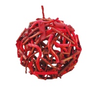 Suspension de boule de Noël avec rondins de 12 cm