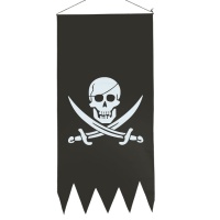 Pendentif noir de pirate avec crâne - 43 x 86 cm