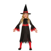 Costume de sorcière rouge pour enfant