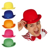 Chapeaux Melon de couleurs assorties - 55 cm