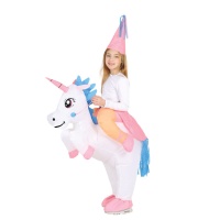 Déguisement de princesse sur épaules de licorne