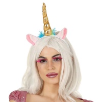 Bandeau licorne doré