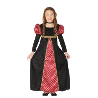 Costume de reine médiévale élégante pour fille