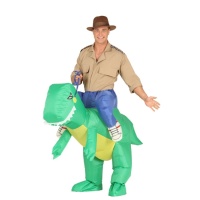 Costume d'adulte à dos de dinosaure