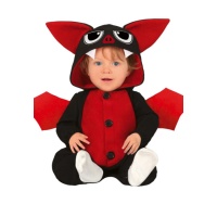 Costume de chauve-souris rouge et noir pour bébé