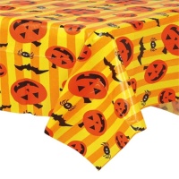 Nappe d'Halloween avec citrouilles - 1,30 x 1,75 m