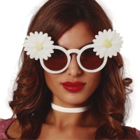 Lunettes avec marguerites blanches