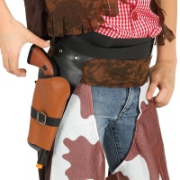 Holster en cuir synthétique avec pistolet pour enfant