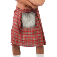 Kilt écossais avec poche en fourrure