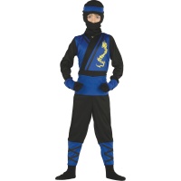 Déguisement de ninja noir et bleu pour enfants