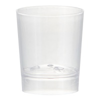 Gobelets de 33 ml en plastique transparent jet - 14 unités