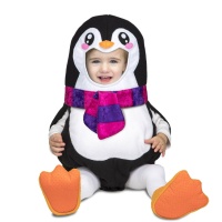 Costume de pingouin avec écharpe pour bébé