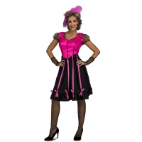 Costume de madame cabaret rose pour femme