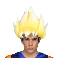 Perruque de Son Goku Saiyan en boîte pour adulte