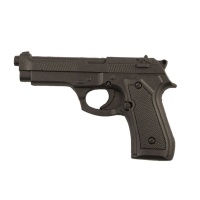 Pistolet noir en mousse - 20 cm