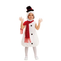 Costume de bonhomme de neige avec écharpe rouge pour bébé