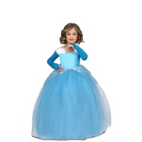 Costume de princesse bleue avec canine pour fille