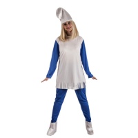 Déguisement de lutin bleu pour femme