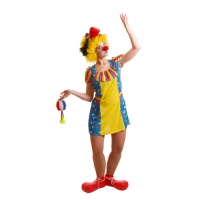 Costume de clown à pois pour femme