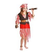 Costume de pirate Filibuster pour fille