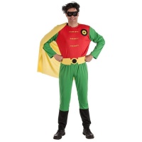 Costume de super-héros rouge et vert pour homme