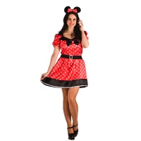 Déguisement de petite souris Minnie avec oreilles pour femme