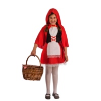 Déguisement de Petit Chaperon Rouge avec cape et tablier pour fille