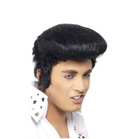 Perruque d'Elvis Presley avec licence officielle