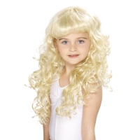 Perruque blonde bouclée pour enfant