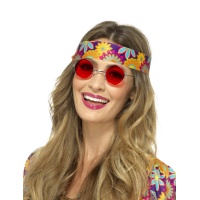 Lunettes hippies rouges