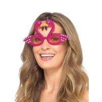 Lunettes flamant rose avec paillettes