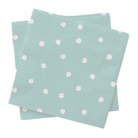 Serviettes de marguerites de 16,5 cm - 20 unités