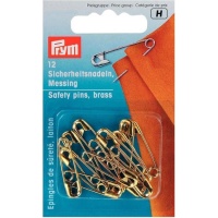 Épingle de sûreté dorée de 5 cm - Prym - 12 unités