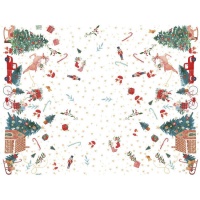 Tissu popeline de coton Xmas Surprises pour nappe - Katia