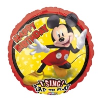 Ballon Mickey Mouse avec musique de Joyeux Anniversaire de 71 cm - Anagram