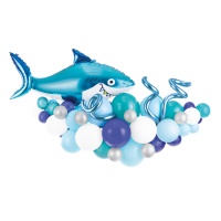 Guirlande de ballons de requin - PartyDeco - 75 pièces