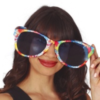 Lunettes géantes multicolores